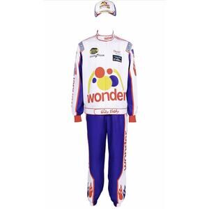 Ricky Bobby Nascar Wonder Bread Talladega Nights Crew Jumpsuit/cap Size M